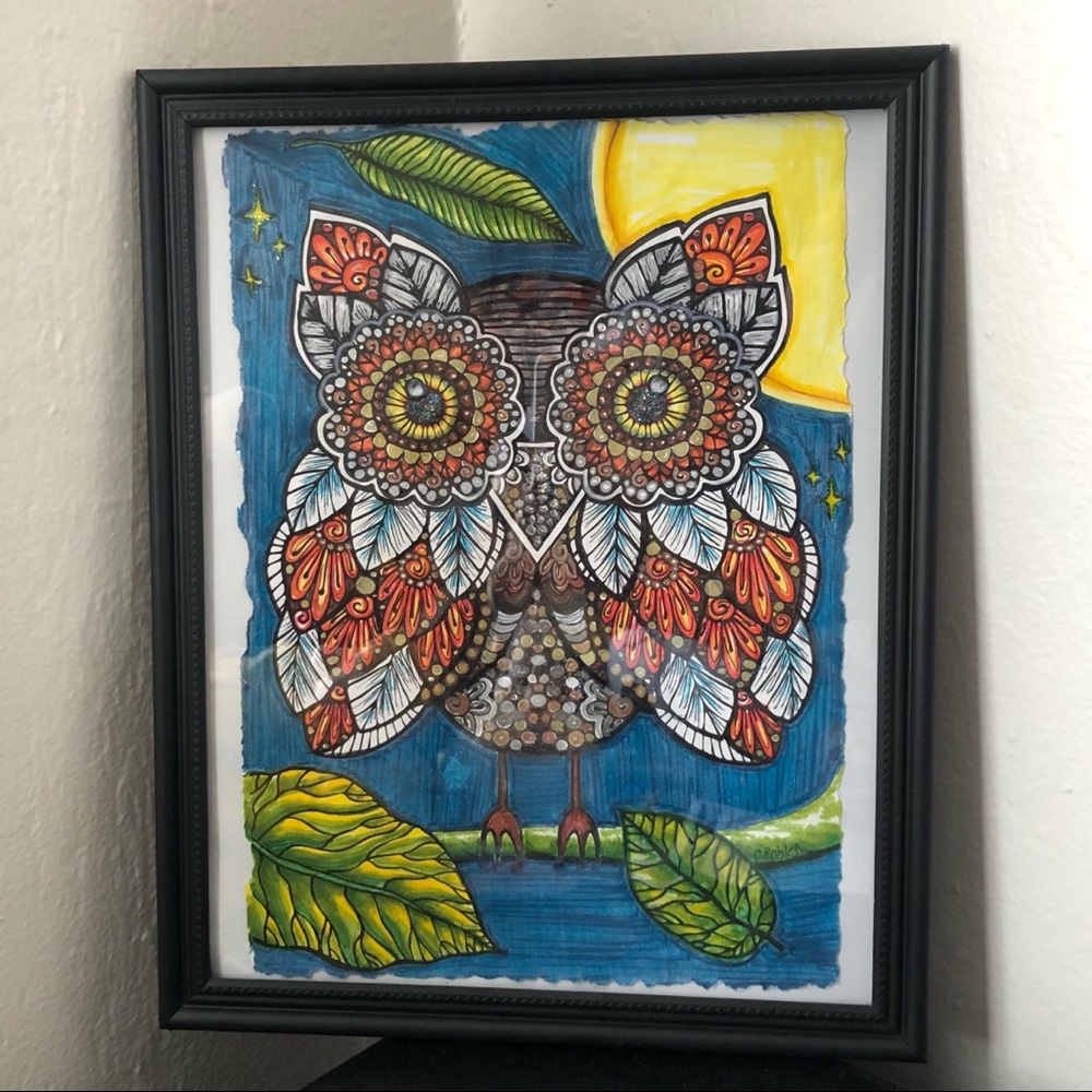 Owl Under the Moon - Wall Art